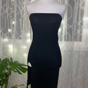 PrettyLittleThing Black Strapless Mini Dress